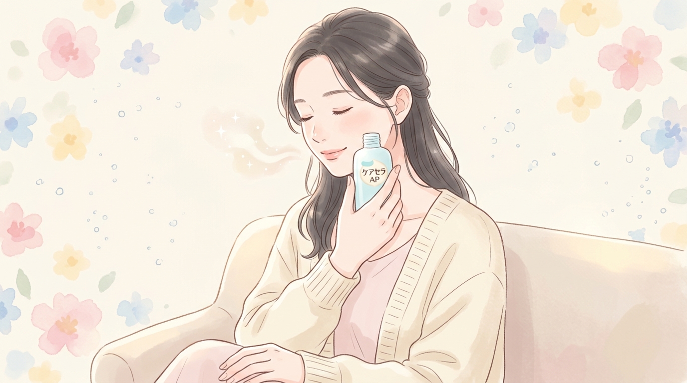 お顔に塗る時にケアセラAP乳液の臭いを気にならなくする対策