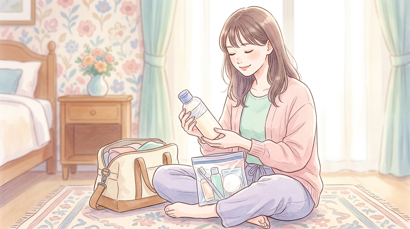 旅先で悲劇を防ぐ！ケアセラAP乳液の液漏れ防止のコツ