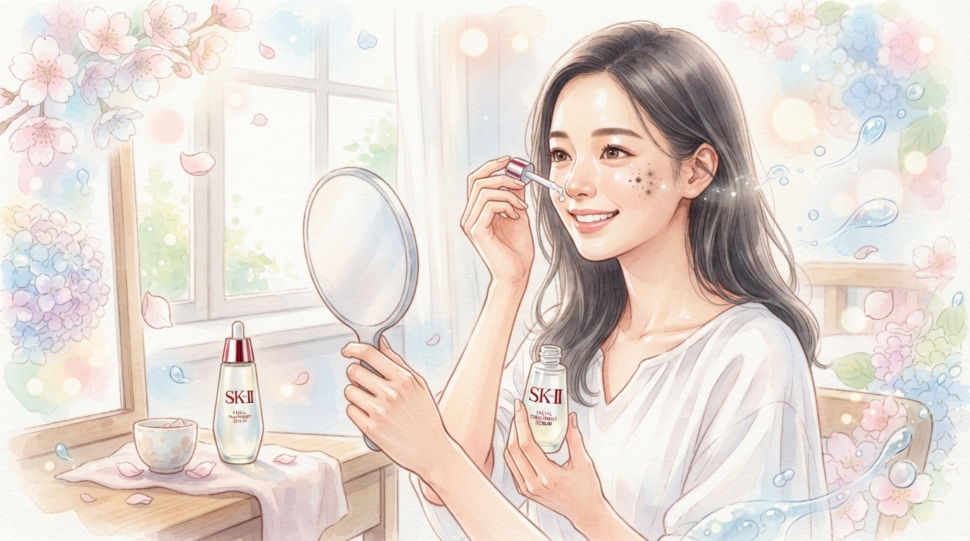 SK-II フェイシャル トリートメント セラムでシミ消える?シミ対策への期待