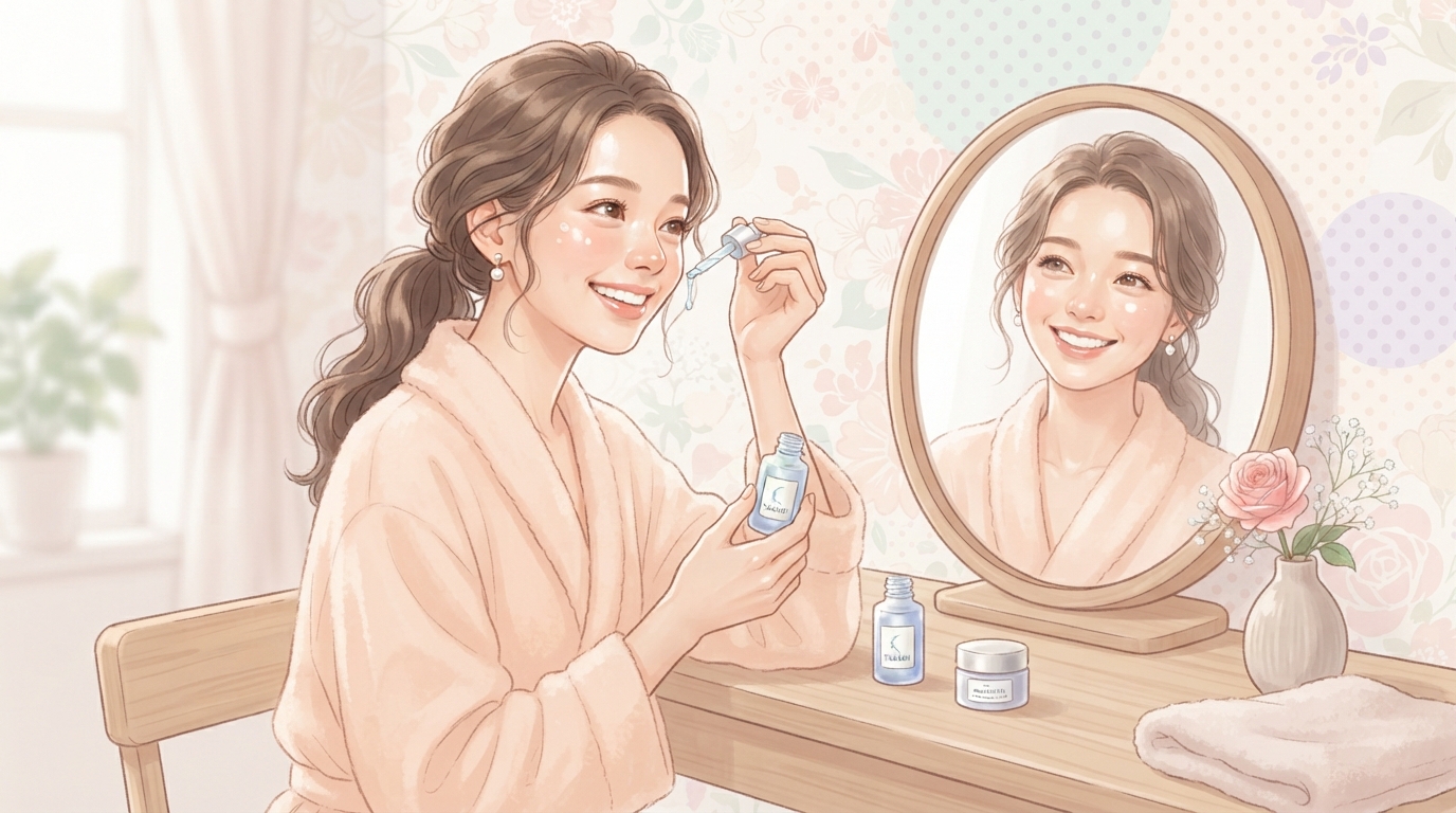 新しい角質美容習慣で鏡を見る時間を毎日の楽しみに